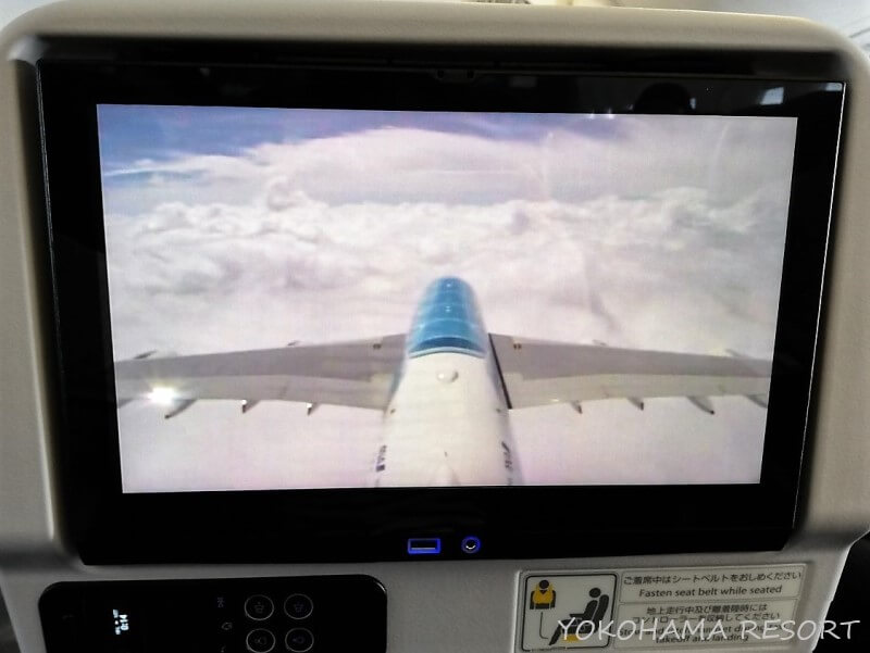 ANA A380 フライングホヌ エコノミー モニター 機外カメラ