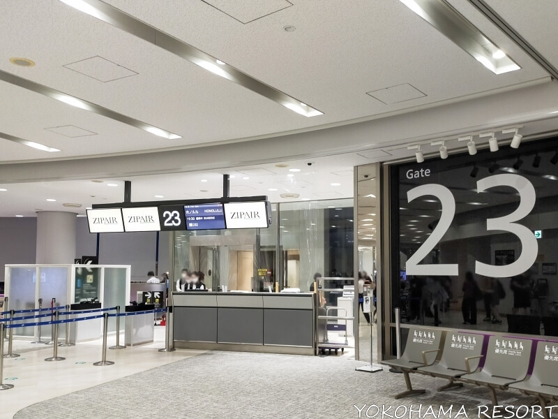 成田空港 ZIPAIRの23番搭乗ゲート