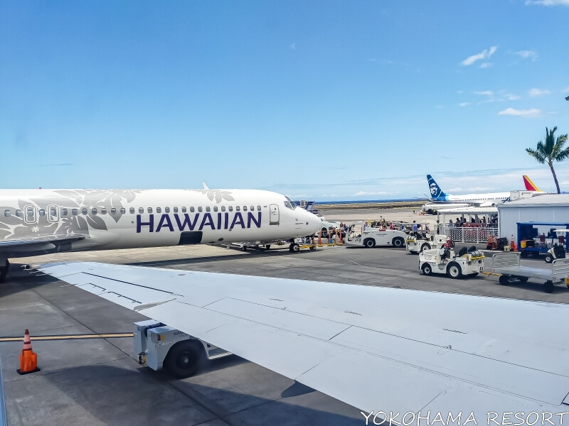 ハワイアン航空が駐機している