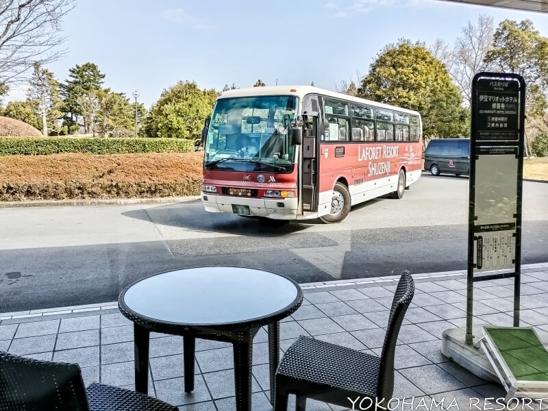 修善寺駅とホテル間を運行する無料シャトルバス