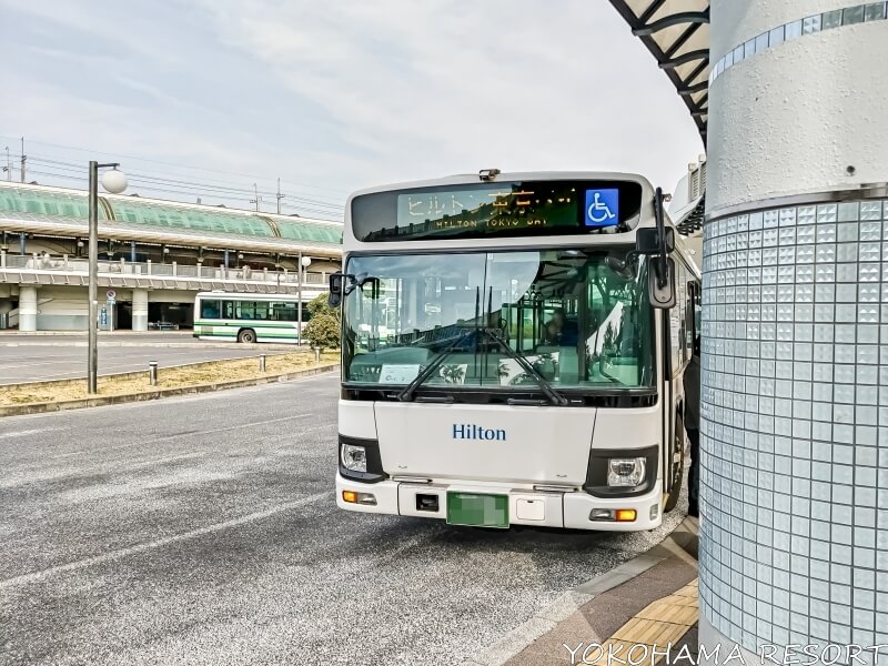 舞浜駅からヒルトン東京ベイ行きのシャトルバス