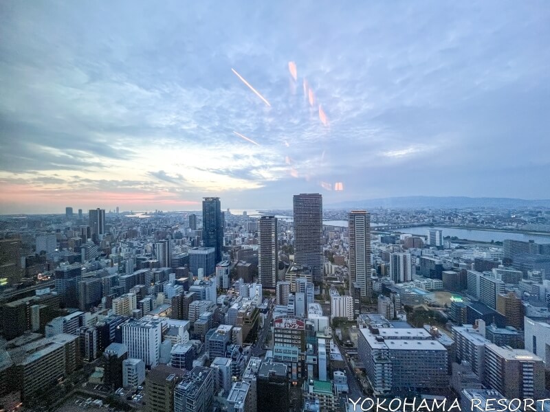 リバービュー客室からの夕景