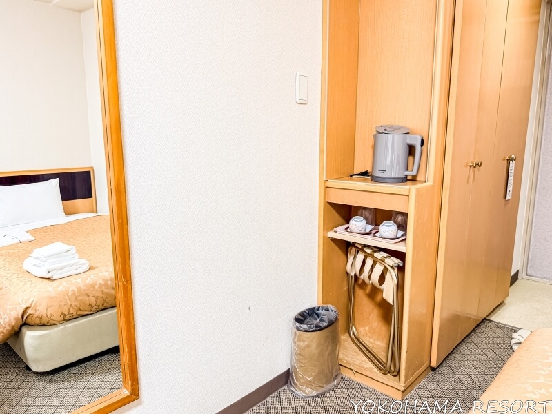 東京ビュック ツインルームのお茶コーナー