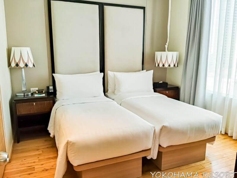 ゲストベッドルーム2のツインベッド