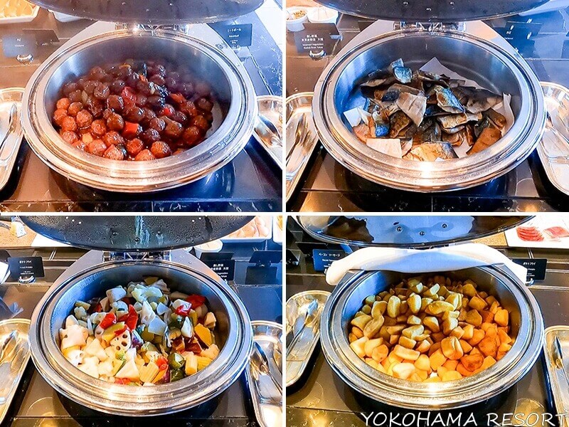 ミートボール、さば、蒸し野菜、ボテトフライ